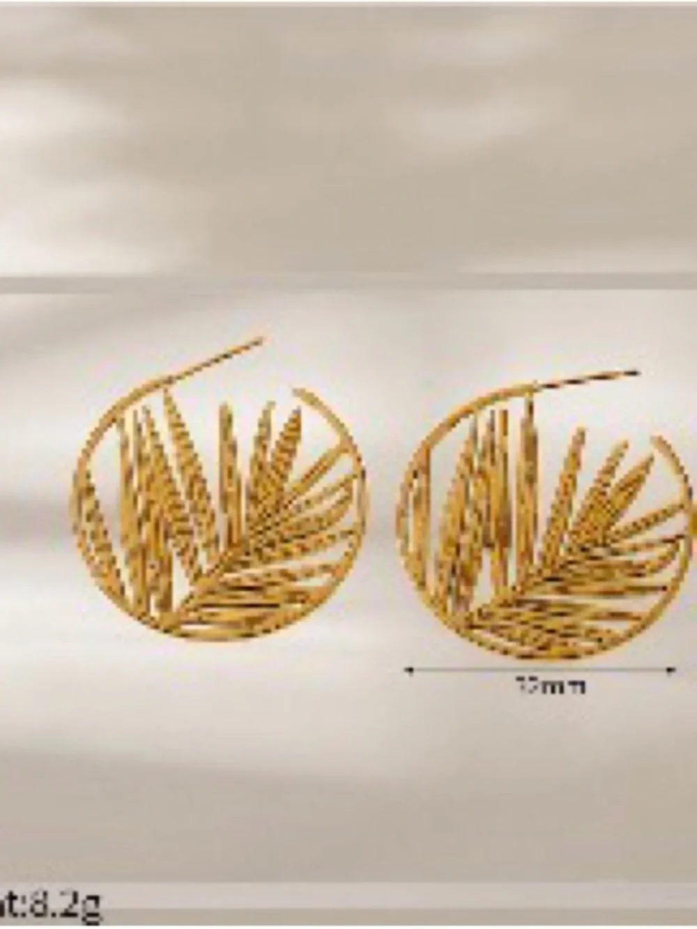 18k Gold Leaf Hoop Earrings - Women Accessories
